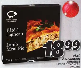 IGA Histoire d'agneau frozen lamb meat pie offer