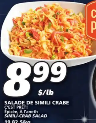 IGA C'est prêt! simili-crab salad offer