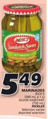 IGA Bick's pickles offer