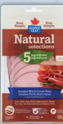 IGA Maple leaf natural selections sliced deli meat offer