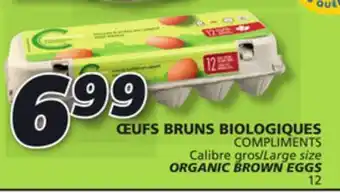 IGA Compliments organic brown eggs offer