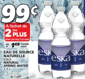 IGA Eska natural spring water offer