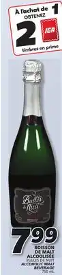 IGA Bulles de nuit alcoholic malt beverage offer