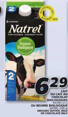 IGA Natrel (2 l) organic butter, milk or natrel (250 g) chocolate milk offer