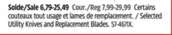 Canadian Tire Selected olfa utility knives and replacement blades offer