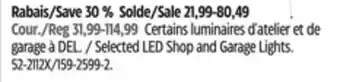 Canadian Tire Selected led shop and garage lights offer