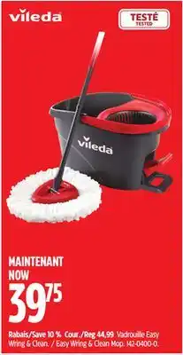 Canadian Tire Vileda easy wiring & clean mop offer
