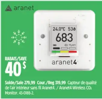 Canadian Tire Aranet4 wireless co2 monitor offer