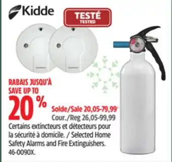 Canadian Tire Kidde selected home safety alarms and fire extinguishers offer
