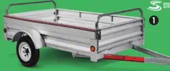 Canadian Tire Stirling 4x7 galvalume plus box trailer drop-down gate offer