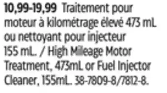 Canadian Tire Seafoam high mileage motor treatment, 473ml or fuel injector cleaner, 155ml offer