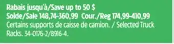 Canadian Tire Erickson selected truck racks offer