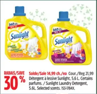 Canadian Tire Sunlight laundry detergent, 5.6l offer