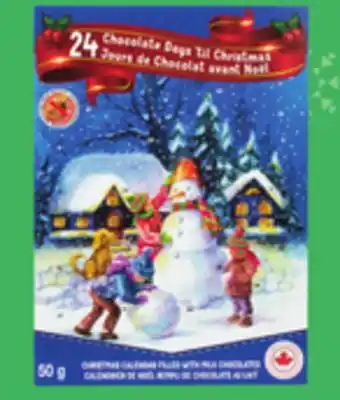 Canadian Tire Chocolate advent calendar offer