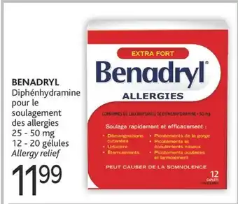 Brunet Benadryl diphénhydramine pour le soulagement des allergies offer