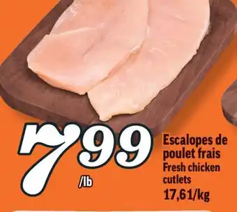 Marché Richelieu Escalopes de poulet frais | fresh chicken cutlets offer