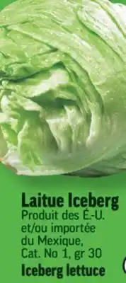 Marché Richelieu Laitue iceberg | iceberg lettuce offer
