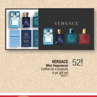Jean Coutu Versace mini fragrances 4-pc gift set offer