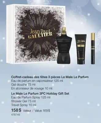 Jean Coutu Jean paul le male le parfum 3pc holiday gift set offer