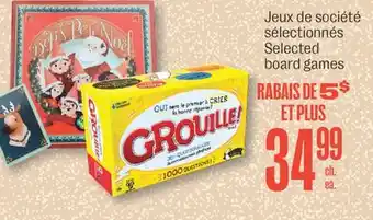 Jean Coutu Selected board games offer