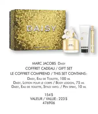 Jean Coutu Marc jacobs daisy gift set offer
