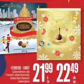 Jean Coutu Ferrero, lindt selected advent calendars offer