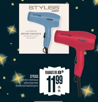 Jean Coutu Styliss selected hairdryers offer