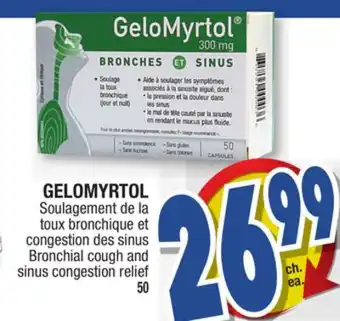 Jean Coutu Gelomyrtol bronchial cough and sinus congestion relief offer