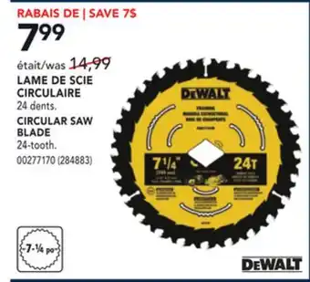 RONA Dewalt circular saw blade offer