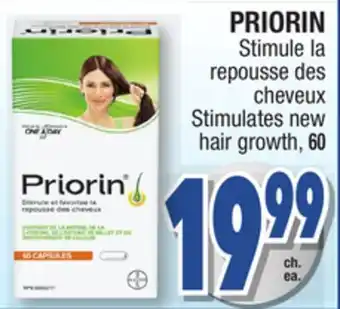 Jean Coutu Priorin stimulates new hair growth offer
