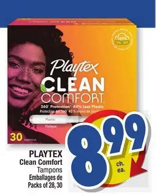 Jean Coutu Playtex clean comfort tampons offer