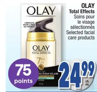 Jean Coutu Olay total effects selected facial care products offer