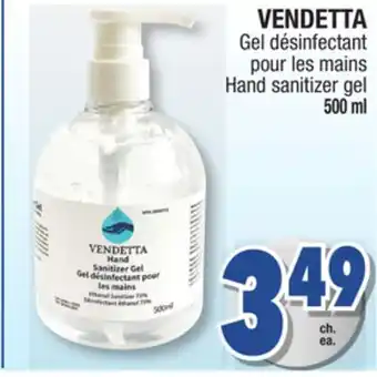 Jean Coutu Vendetta hand sanitizer gel offer