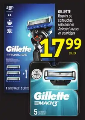 Uniprix Gillette rasoirs ou cartouches sélectionnés/selected razors or cartridges offer