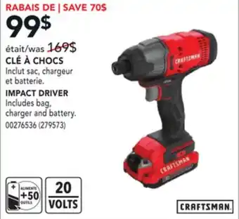 RONA Craftsman impact driver offer