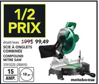 RONA Metabo hpt compound mitre saw offer