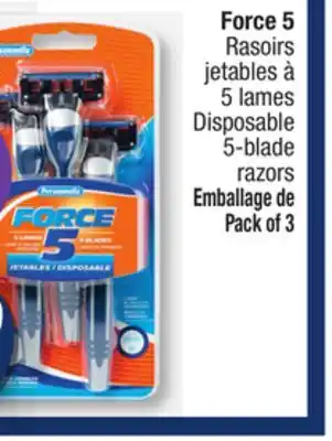 Jean Coutu Personnelle force 5 disposable 5-blade razors offer