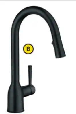 RONA Moen adler pull-down kitchen faucets matte black finish offer
