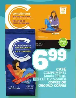 Marché Bonichoix Compliments moulu (300 g), eco cup (12 capsules) coffee or ground coffee offer