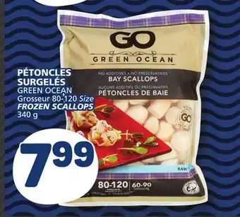 Marché Bonichoix Green ocean grosseur 80-120 size frozen scallops offer
