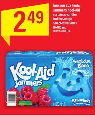 Maxi Boisson aux fruits jammers kool-aid, 10x180 ml offer