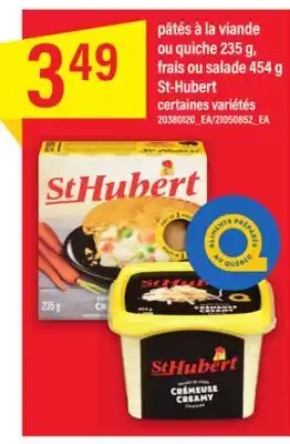 Maxi Pâtés à la viande ou quiche st-hubert, 235 g offer