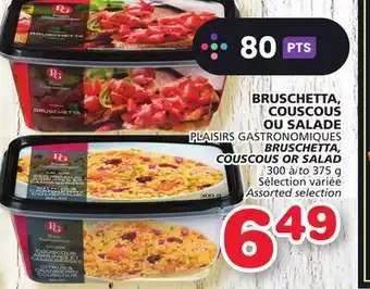 Marches Tradition Bruschetta, couscous or salad offer