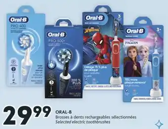 Brunet Oral-b brosses à dents rechargeables sélectionnées offer