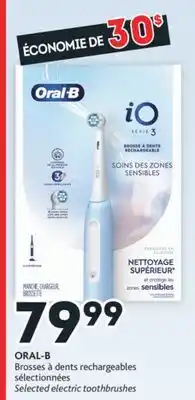 Brunet Oral-b brosses à dents rechargeables sélectionnées offer