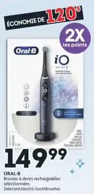 Brunet Oral-b brosses à dents rechargeables sélectionnées offer