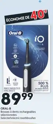 Brunet Oral-b brosses à dents rechargeables sélectionnées offer