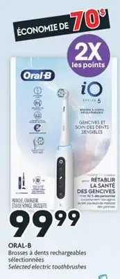 Brunet Oral-b brosses à dents rechargeables sélectionnées offer