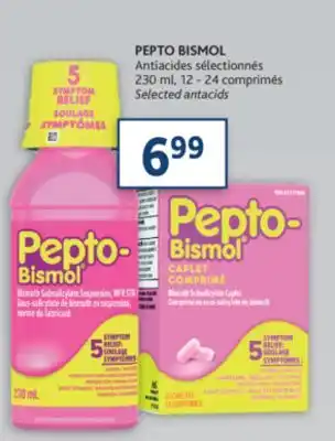 Brunet Pepto bismol antiacides sélectionnés offer