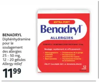 Brunet Benadryl diphénhydramine pour le soulagement des allergies 25 - 50 mg offer